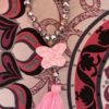 Bracelet Perles de Verre Diamant Rose Papillon Vichy Rose